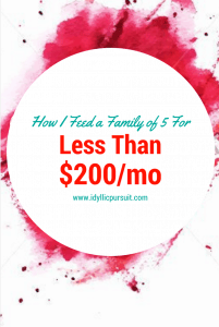 How I feed a family of 5 for less than $200/mo at idyllicpursuit.com