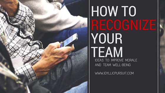 How to recognize your team