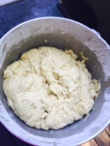 What the liege waffle dough looks like before you add the secret ingredient. www.idyllicpursuit.com