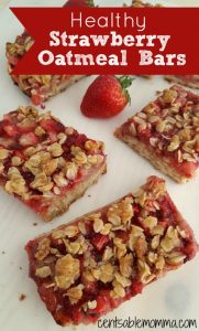 Healthy Strawberry Oatmeal Bars and other strawberry recipes at idyllicpursuit.com