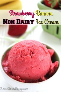 Non-Dairy Strawberry Banana Ice Cream plus many more strawberry recipes at www.idyllicpursuit.com