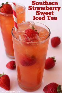 Southern Strawberry Sweet Iced Tea and other strawberry recipes at www.idyllicpursuit.com