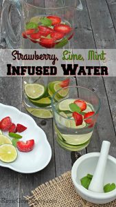 Strawberry, Lime, and Mint-Infused Water and other strawberry recipes at www.idyllicpursuit.com