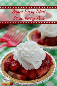 Super Easy Mini Strawberry Pies and other strawberry recipes at www.idyllicpursuit.com