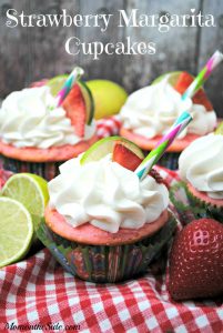 Strawberry Margarita Cupcakes and other strawberry recipes at idyllicpursuit.com