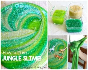 Jungle Slime and other messy toddler activities at idyllicpursuit.com
