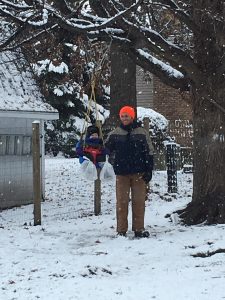 Get bundled up and enjoy the swing!