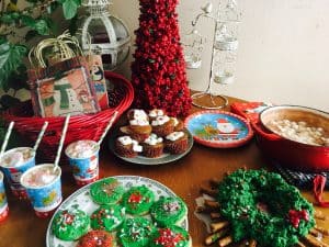 Christmas party tablescape