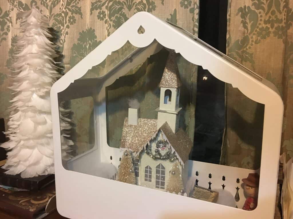 Little church in a greenhouse at our Christmas party