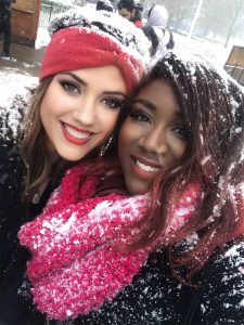 Enjoying a beautiful snow in London with X-Factor's Rachel-Yvonne Clarke! idyllicpursuit.com