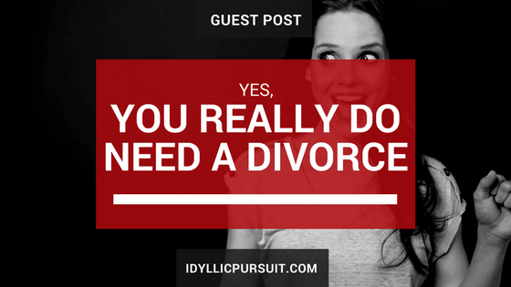 C. René Washington on why you really do need a divorce at idyllicpursuit.com
