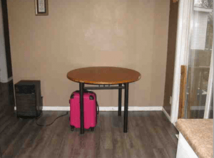 New DIY flooring in the dining room