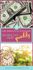 One mom's plan to pay off significant debt quickly