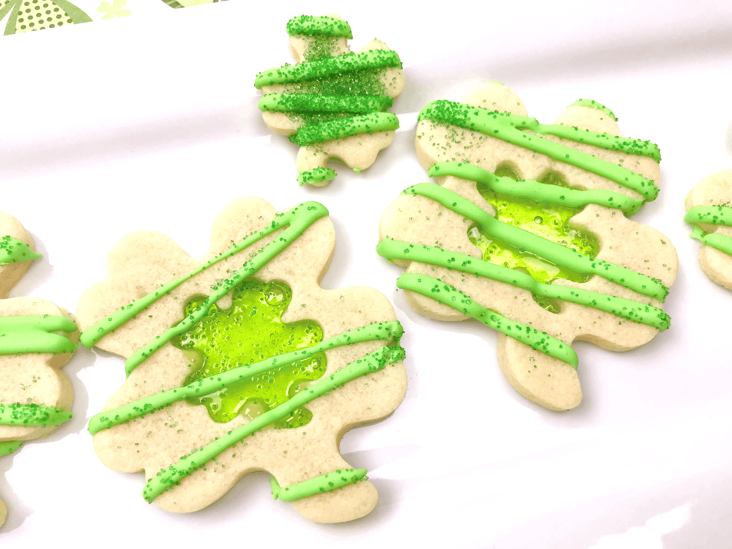 Easy Luck of the Irish Stain Glass Cookies