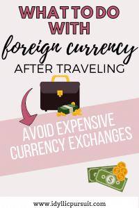 what to do with foreign currency after traveling
