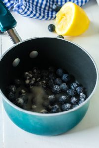 blueberries cooking in a pot