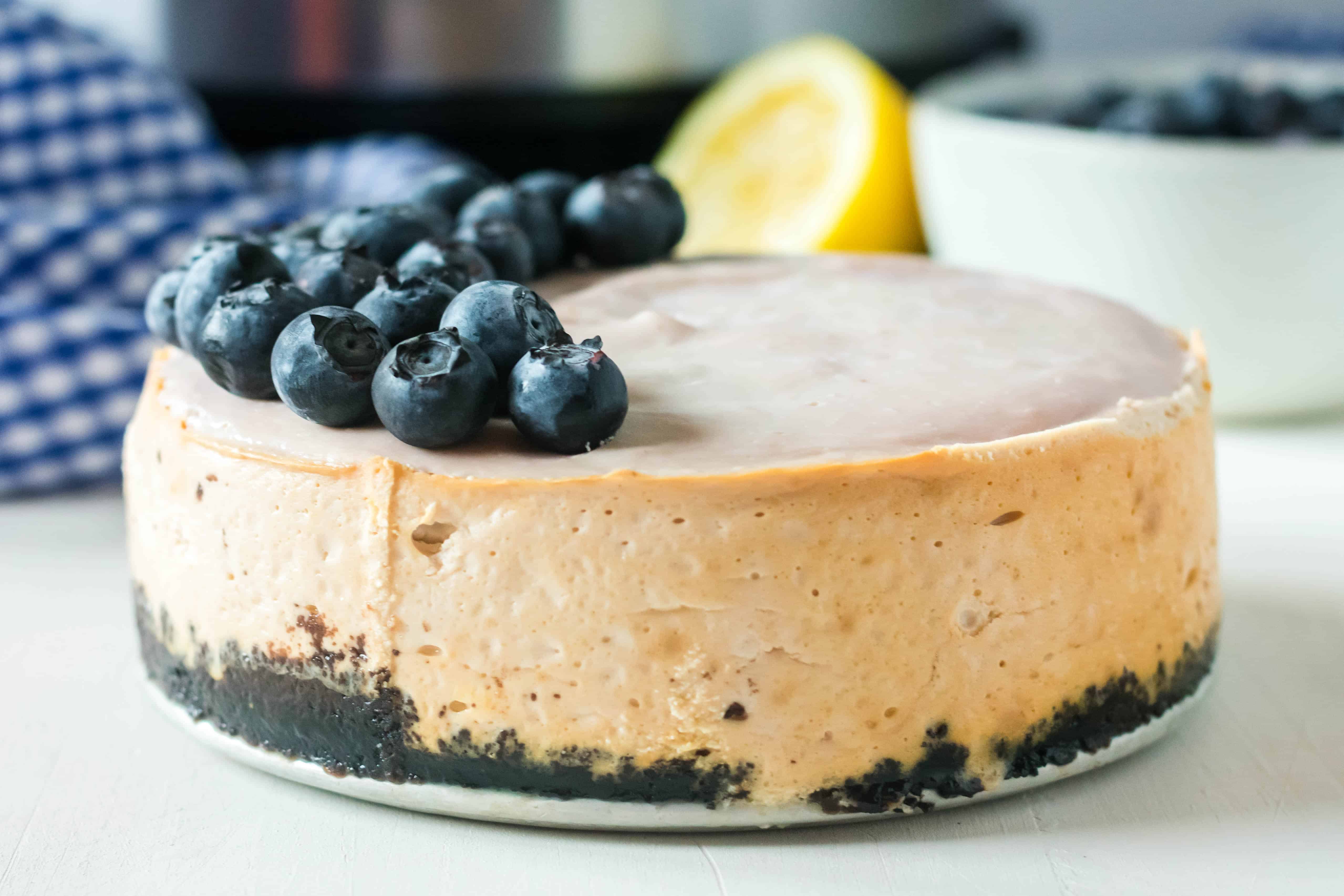 Instant Pot Blueberry Cheesecake
