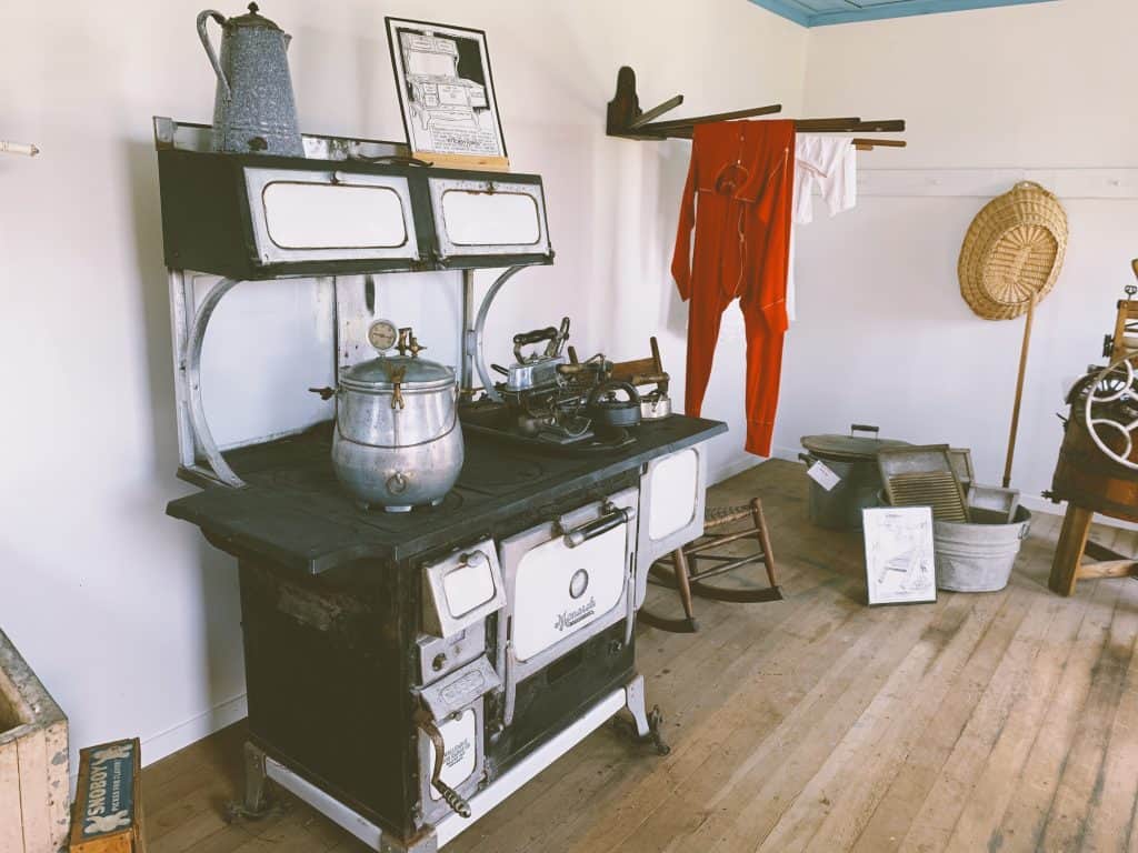 The wash house at the Nathaniel Hamlin Museum