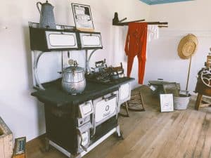 The wash house at the Nathaniel Hamlin Museum