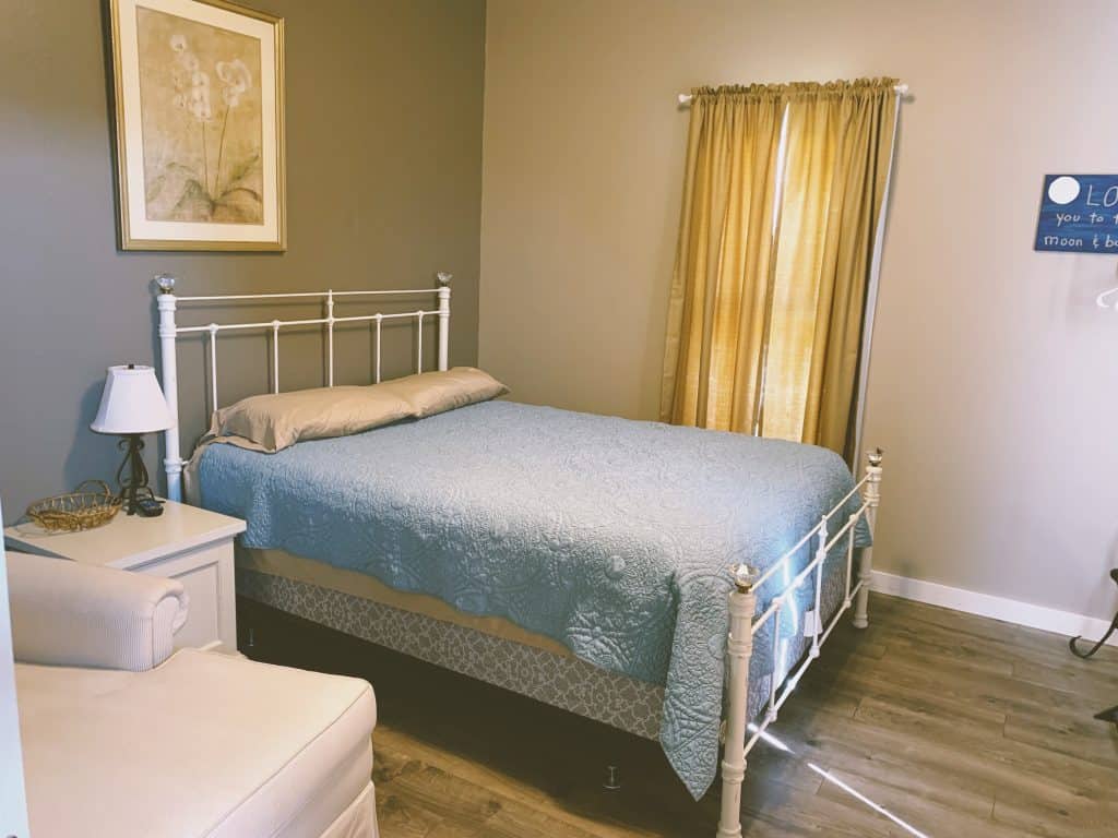 One of the bedrooms at Comfy Corner B&B. where to stay in Audubon, Iowa