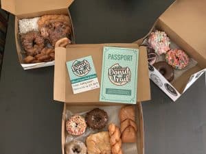 Box of donuts from the Butler County Donut Trail