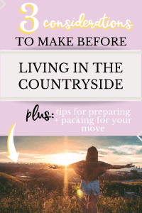 Considerations to make before living in the countryside