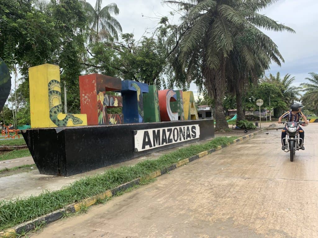 Photo of Leticia, Amazon sign