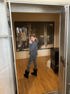 Posing inside the vault at the Condon Bank in Coffeyville KS