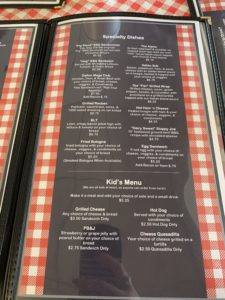 MENU Sunflower Soda Fountain & Sandwich Shop in Coffeyville KS