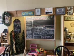 menu at Sunflower Soda Fountain & Sandwich Shop in Coffeyville KS