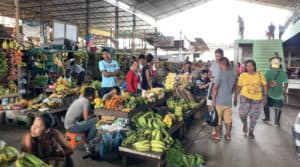 An indoor market in Leticia, Amazonas, Colombia