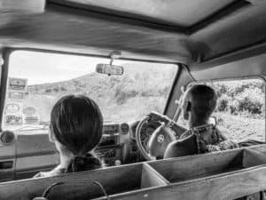 Leaving Enonkishu Conservancy with a Maasai tribe member