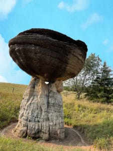 A rock formation at Mushroom Rock State Park
