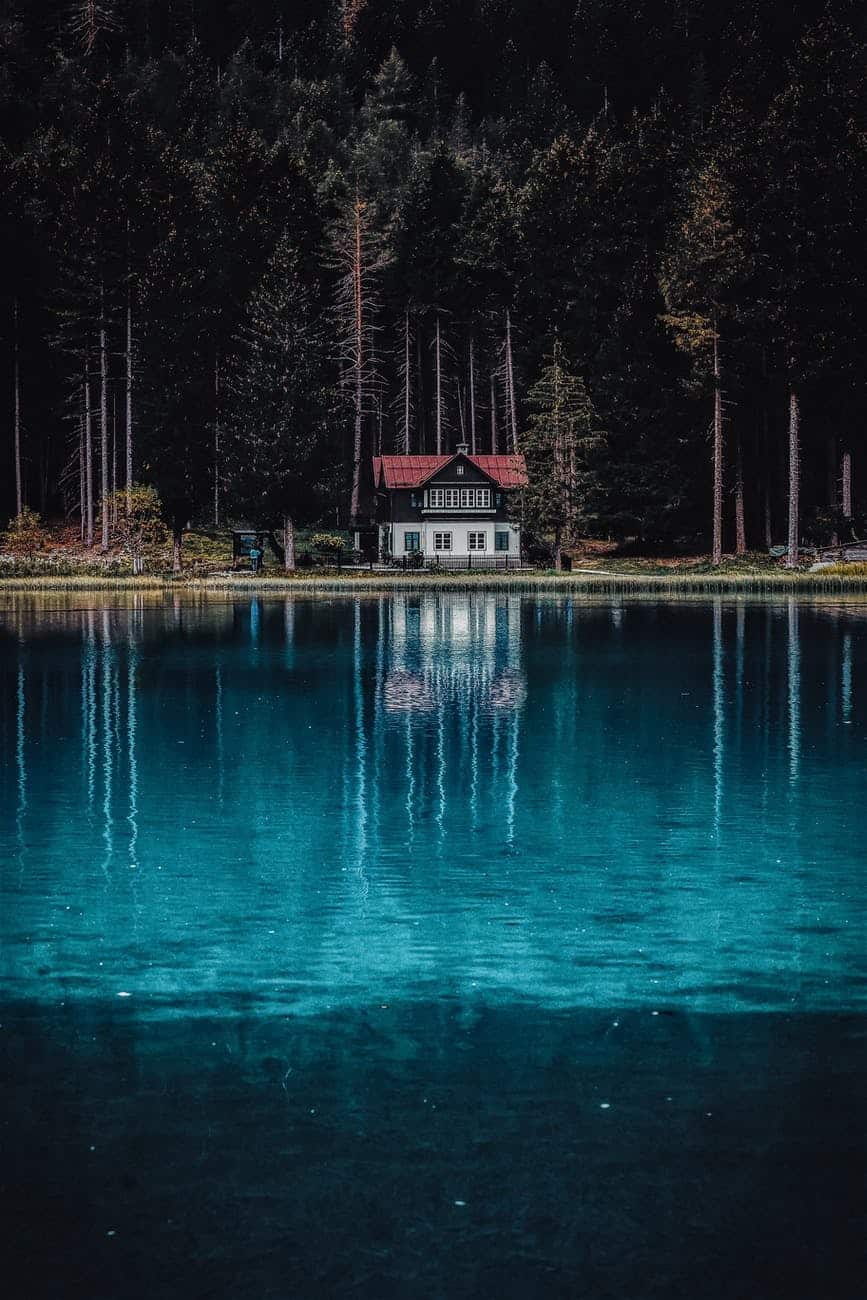 house near lake