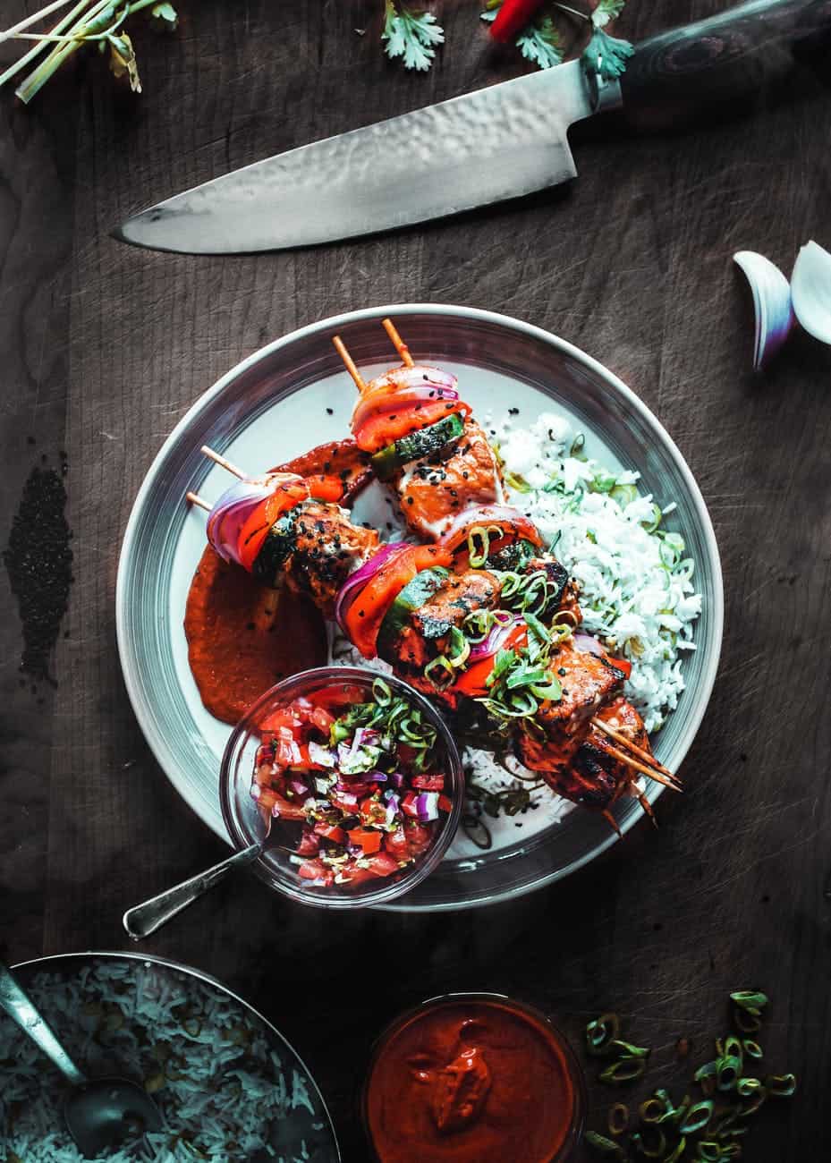 cooked food in stainless steel plate