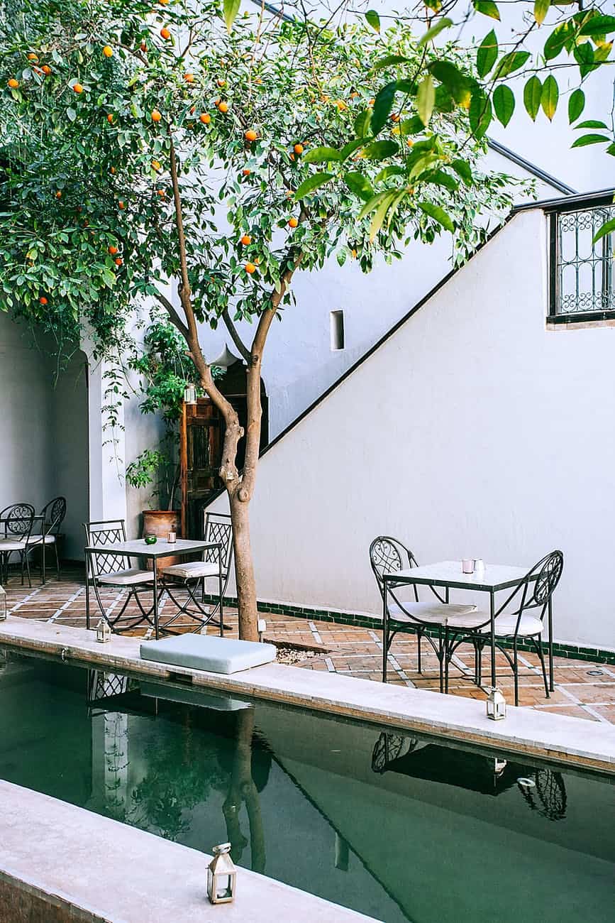 terrace of tropical resort in summer