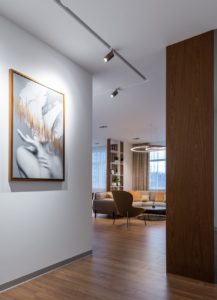 light modern room interior of apartment