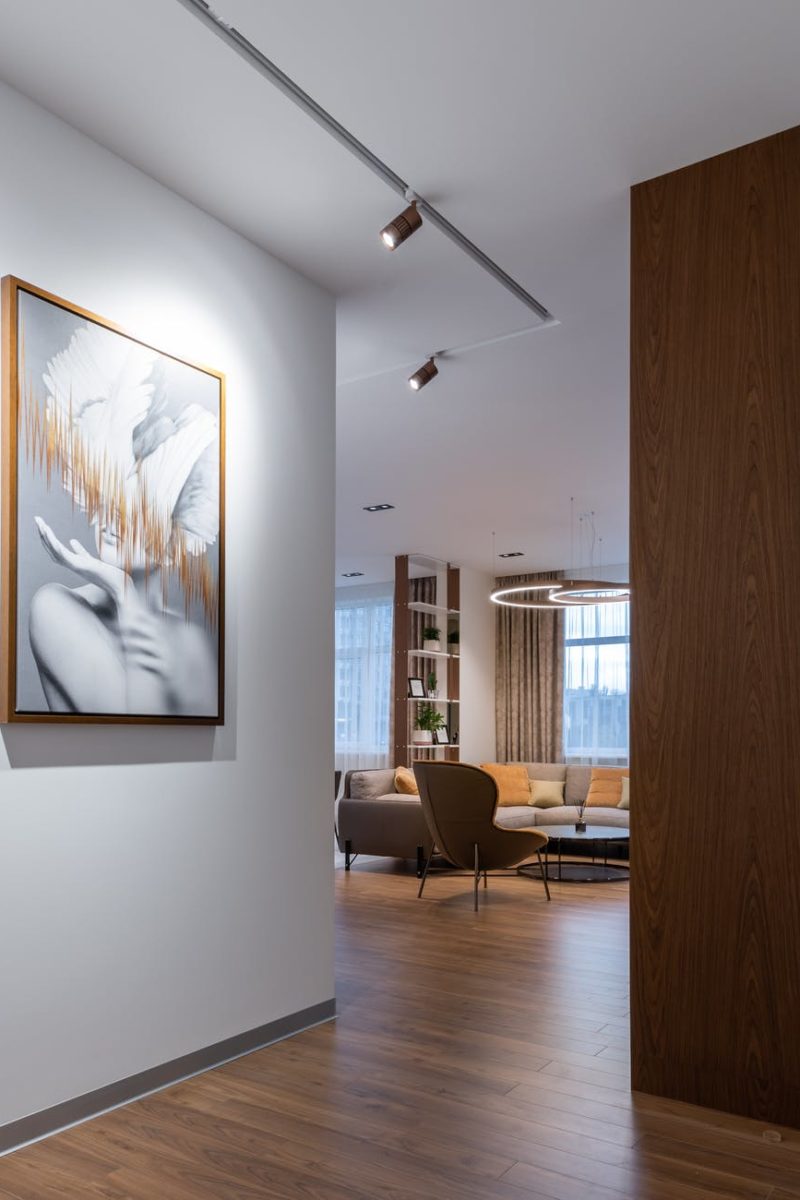 light modern room interior of apartment