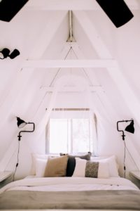 contemporary bedroom design in the attic