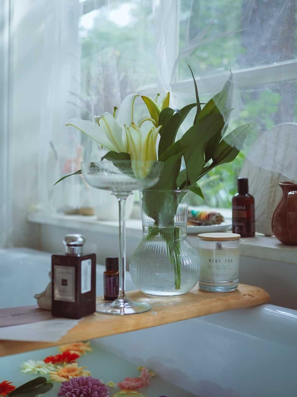 green plant in clear glass vase