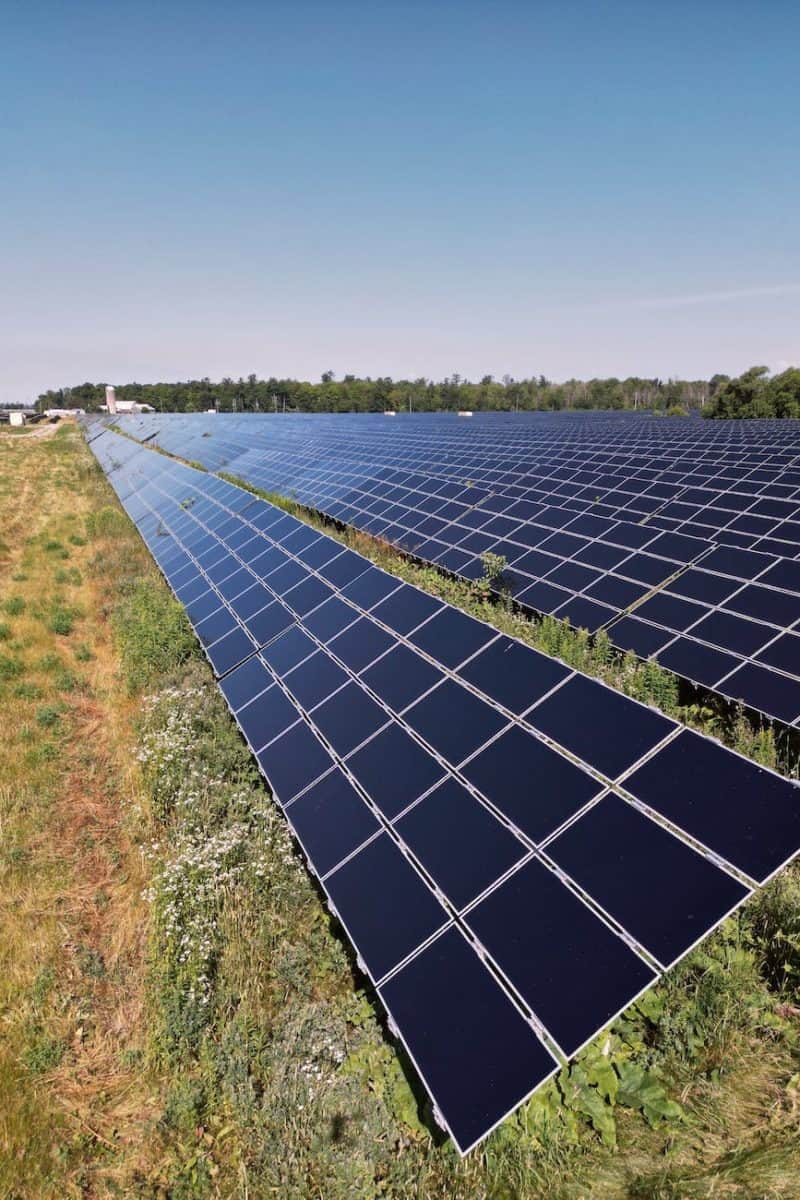 solar panels under the blue sky