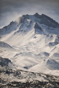 snow on mountain