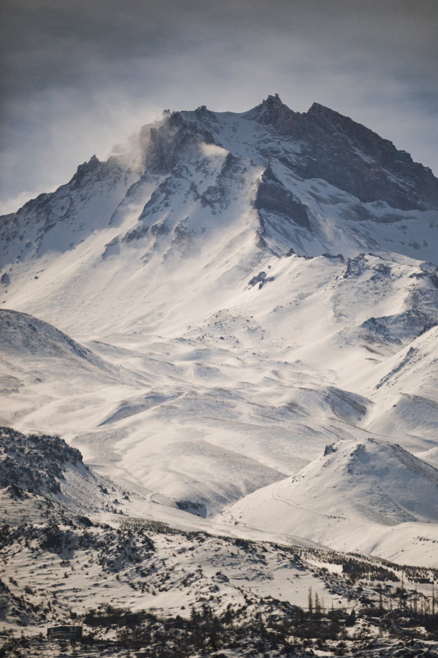 snow on mountain