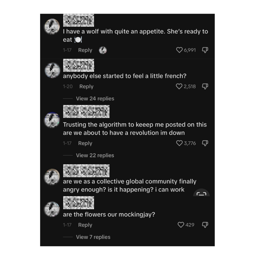 A small sample of calls for revolution on a post about Flowers Are Blooming in Antarctica