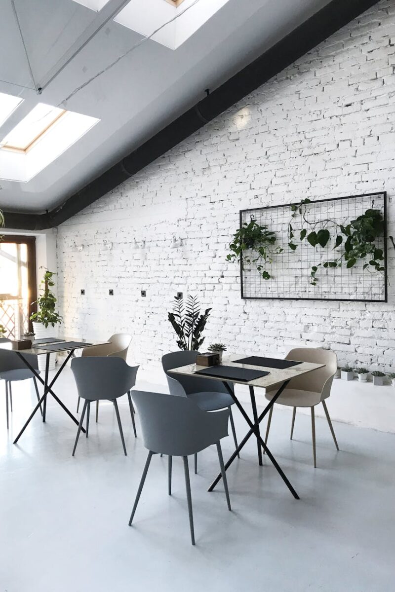 photo of dining tables inside cafe