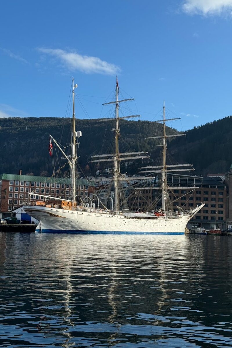 statsraad lehmkuhl moored in bergen