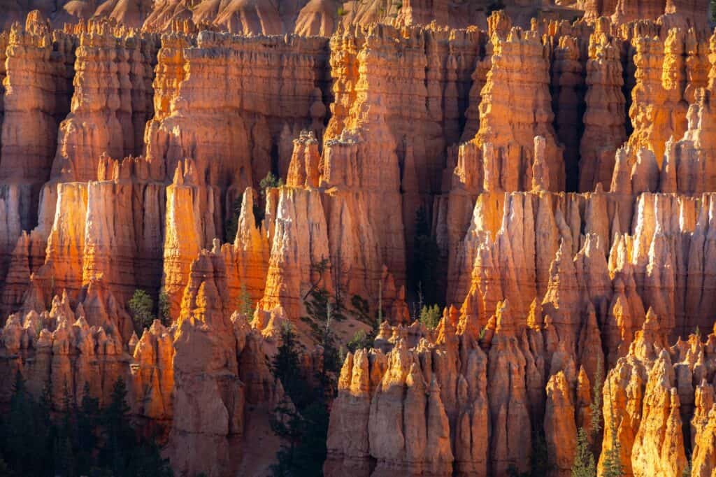 majestic hoodoo formations in bryce canyon national park