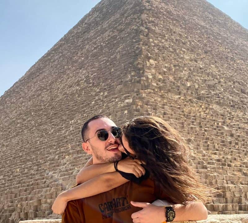 A Couple at the Great Pyramid of Giza