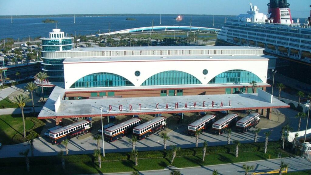 Disney Cruise line terminal in Port Canaveral, Florida.