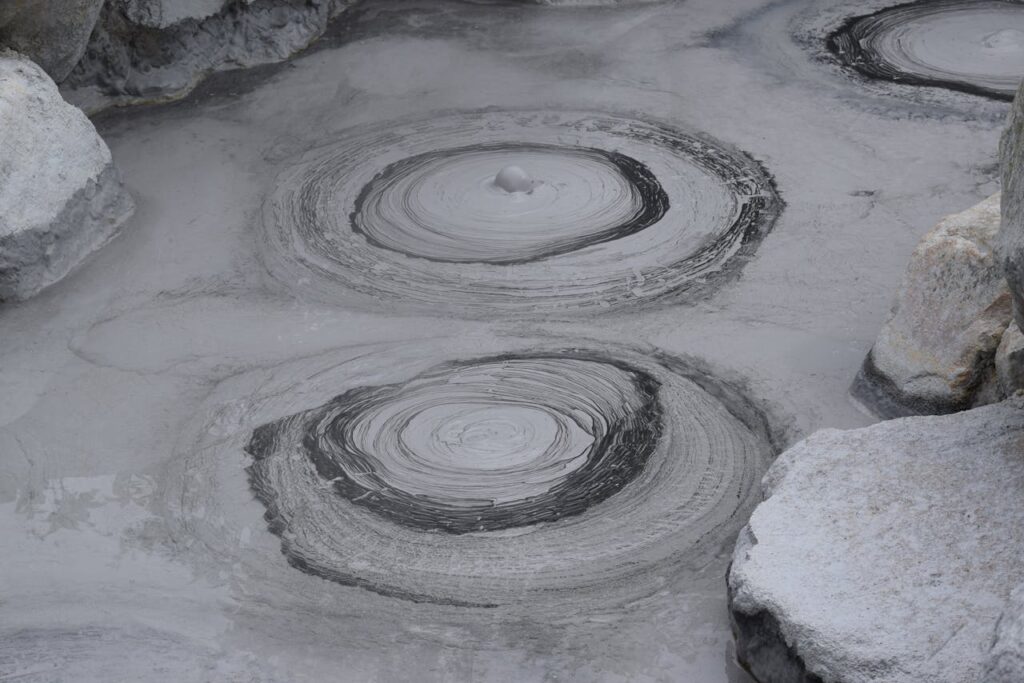 mud pot bubbling geothermal